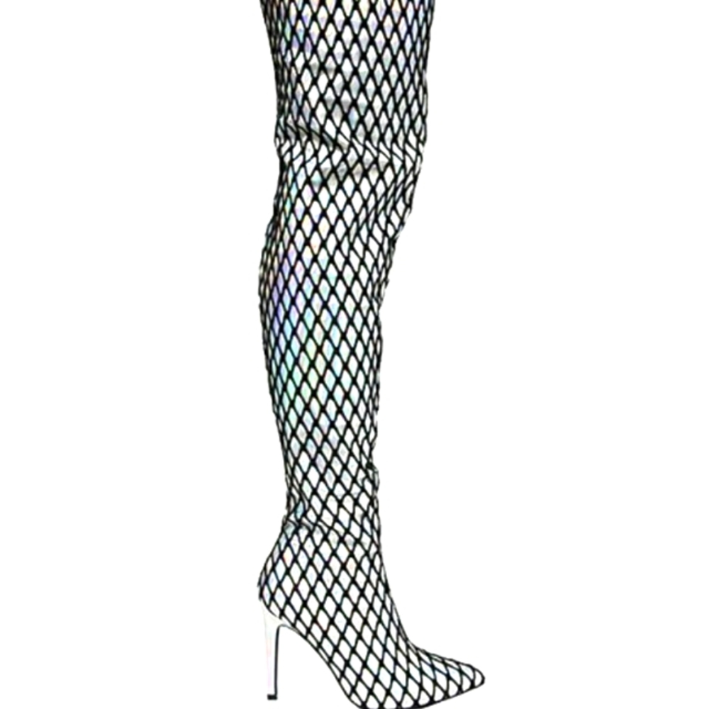 SOLD OUT FISHNET HOLOGRAM  Over the Knee Boots